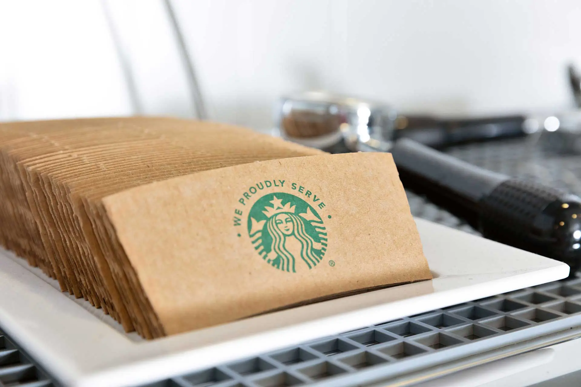Coffee sleeves on tray