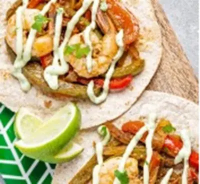 Chile Lime Shrimp Fajitas
