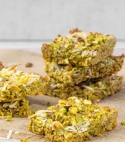 BeWell Featured Recipe- Pistachio Oat Squares